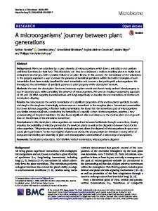 A microorganisms’ journey between plant generations