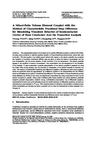 A mixed-finite volume element coupled with the method of characteristic fractional step difference for simulating transient behavior of semiconductor device of heat conductor and its numerical analysis