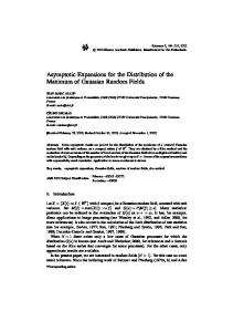 Asymptotic Expansions for the Distribution of the Maximum of Gaussian Random Fields