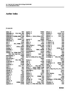 Author index