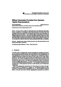 Bilinear Summation Formulas from Quantum Algebra Representations