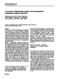 Conversion in laparoscopic surgery: does intraoperative complication influence outcome?