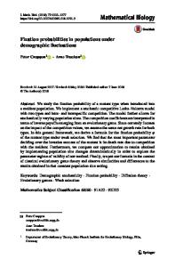 Fixation probabilities in populations under demographic fluctuations