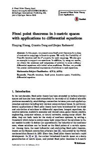 Fixed point theorems in b-metric spaces with applications to differential equations