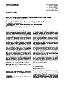 Heart Rate Is the Major Determinant of Diastolic Filling Pattern During Growth: A Radionuclide Ventriculography Assessment