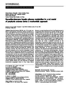 Hexachlorobenzene impairs glucose metabolism in a rat model of porphyria cutanea tarda: a mechanistic approach