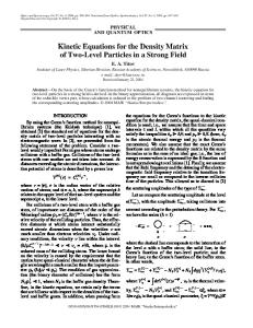 Kinetic equations for the density matrix of two-level particles in a strong field