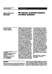 MR urography: examination techniques and clinical applications