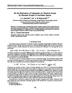 On the realization of subgraphs of a random graph by diameter graphs in Euclidean spaces