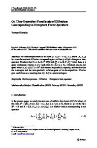 On Time-Dependent Functionals of Diffusions Corresponding to Divergence Form Operators