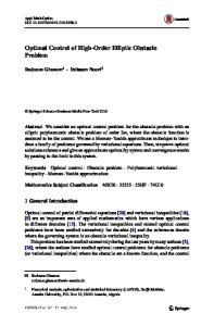 Optimal Control of High-Order Elliptic Obstacle Problem