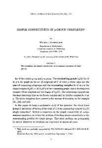 Simple connectivity ofp-group complexes