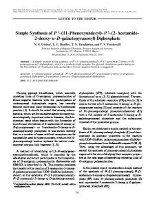 Simple synthesis of P 1-(11-phenoxyundecyl)-P 2-(2-acetamido-2-deoxy-α-D-galactopyranosyl) diphosphate