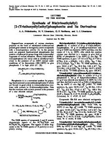 Synthesis of Bis(trimethylsilyl) [2-(Triethoxysilyl)ethyl]phosphonite and Its Derivatives