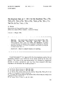 The reaction rate atT∼300 K for the reactions2H(p, γ)3He,2H(d, p)3H,2H(d, n)3He,3H(d, n)4He,3He(d, p)4He,2H(α, γ)6Li,3He(3He, 2p)4He,3He(α, γ)7Be