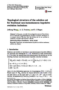 Topological structure of the solution set for fractional non-instantaneous impulsive evolution inclusions