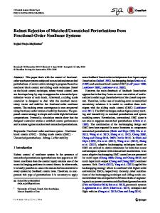 Unmatched Perturbations from Fractional-Order Nonlinear Systems