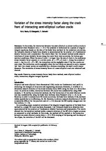 Variation of the stress intensity factor along the crack front of interacting semi-elliptical surface cracks